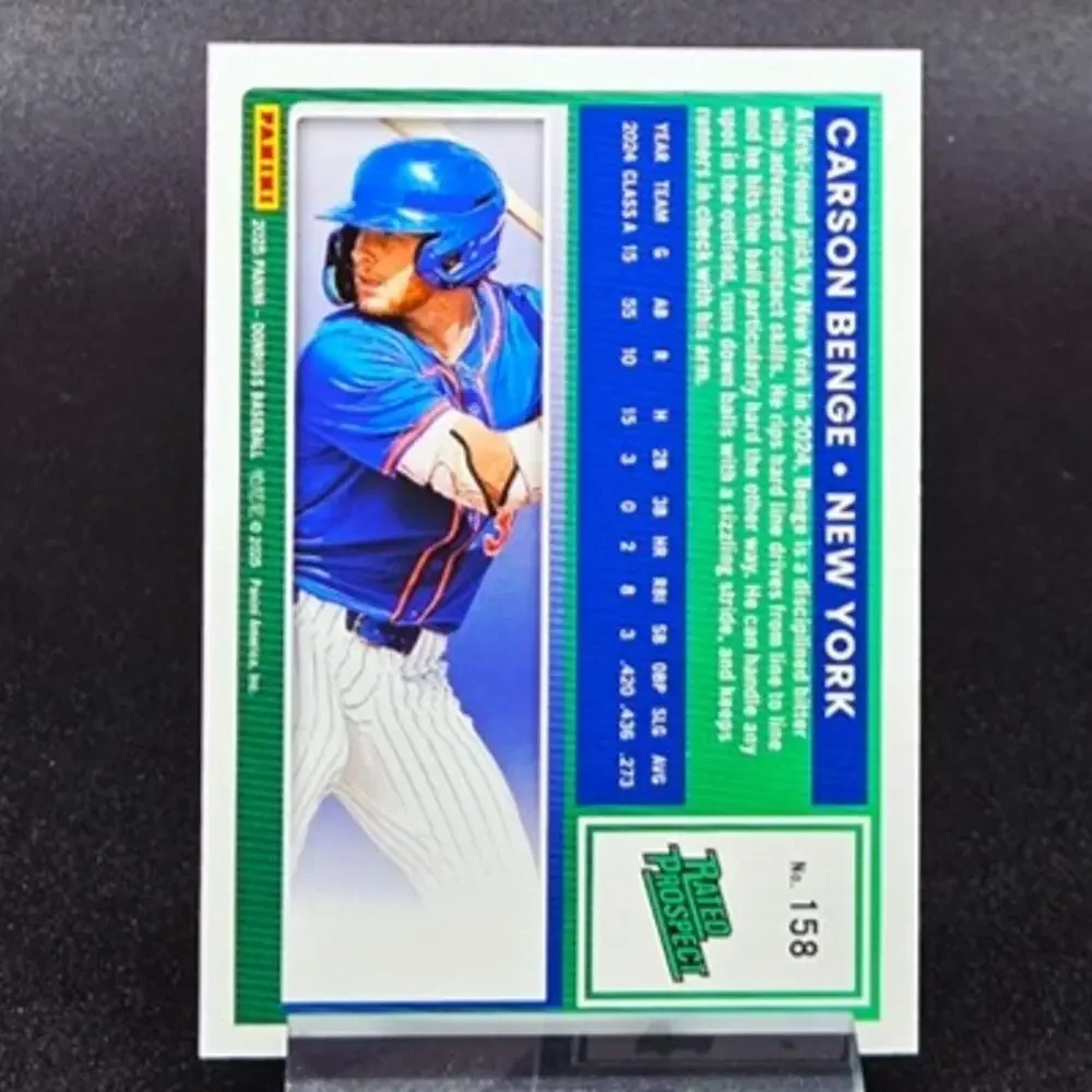 Carson Benge Crusade Gold Foil Red 171/250 RC New York Mets Top Prospect - Picture 4 of 6